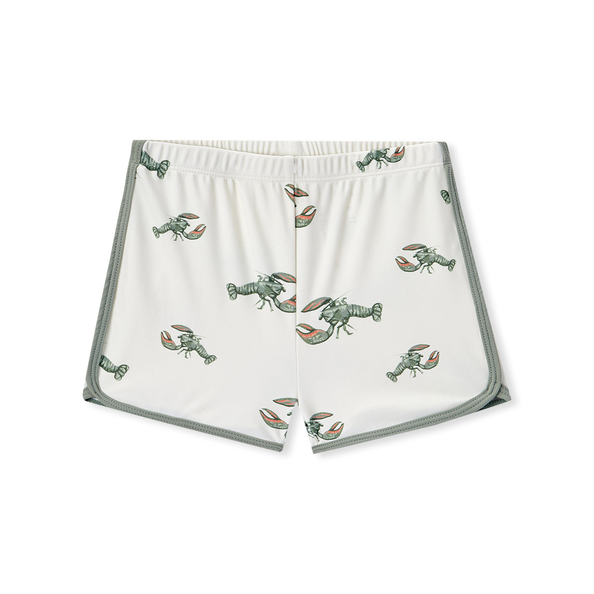 Mint Lobster Zipper Top & Swim Trunks