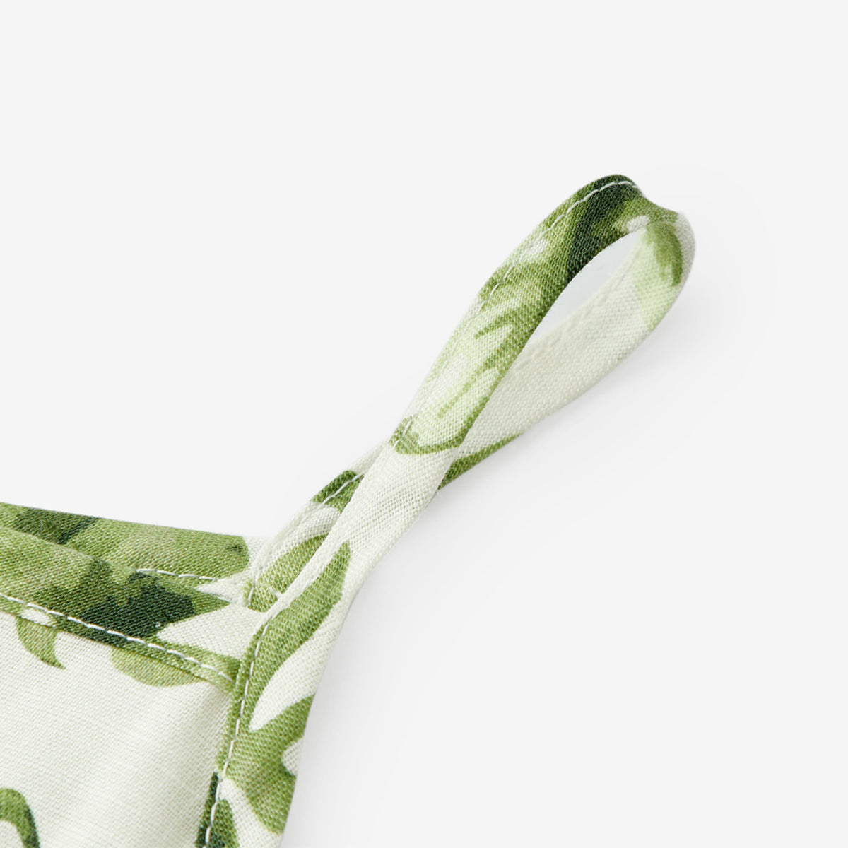 Island Leaf Linen Tiered Dress
