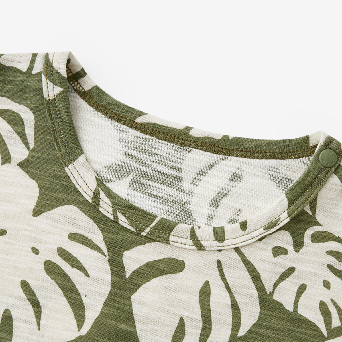 Island Leaf Silhouette Slub Cotton Pocket Tee