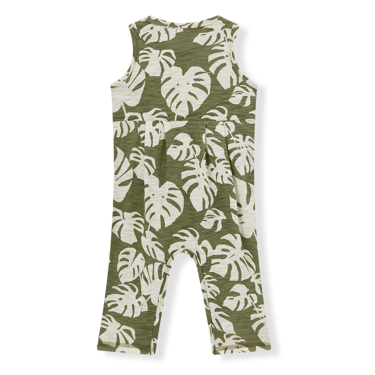 Island Leaf Silhouette Slub Cotton Sleeveless Jumper
