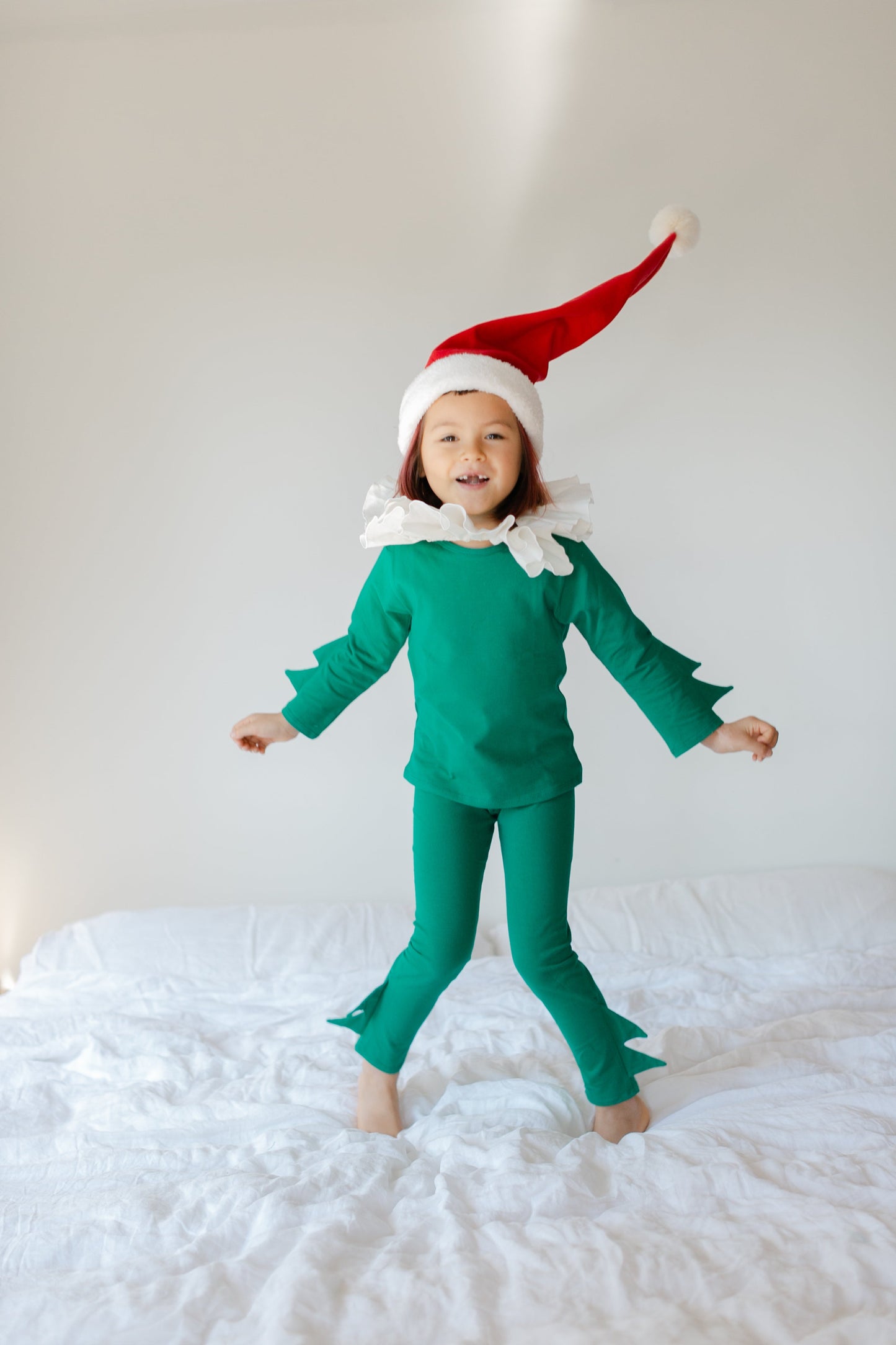 Green Holiday Elf Pajama Costume