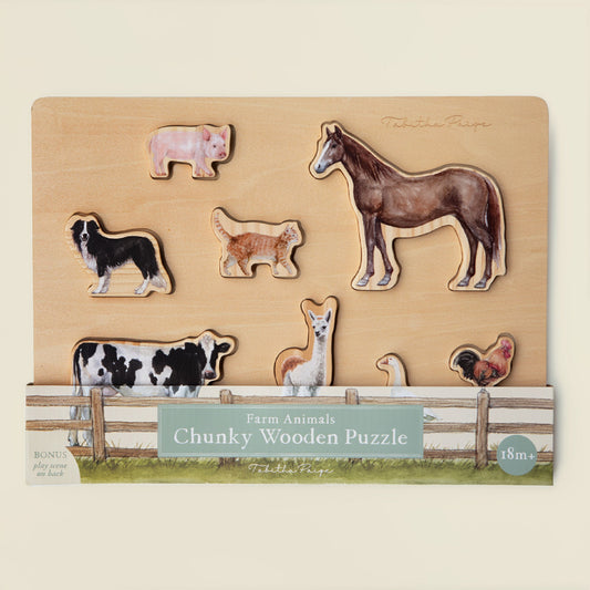 Farm Animals Chunky Wooden Puzzle