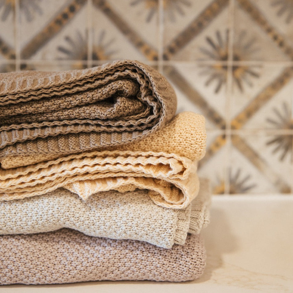 Knitted Blanket, Pewter