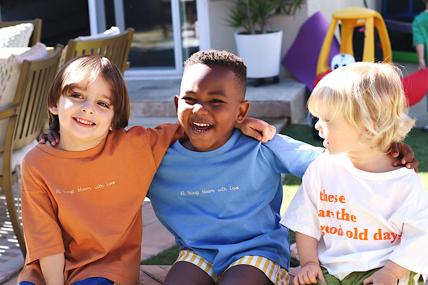 All Things Bloom With Love T-Shirt | Bright Blue