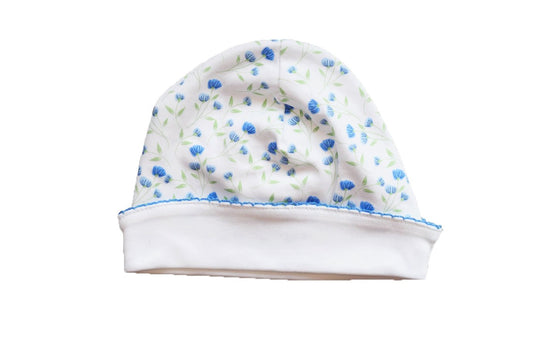 Arabella Blue Floral Newborn Hat