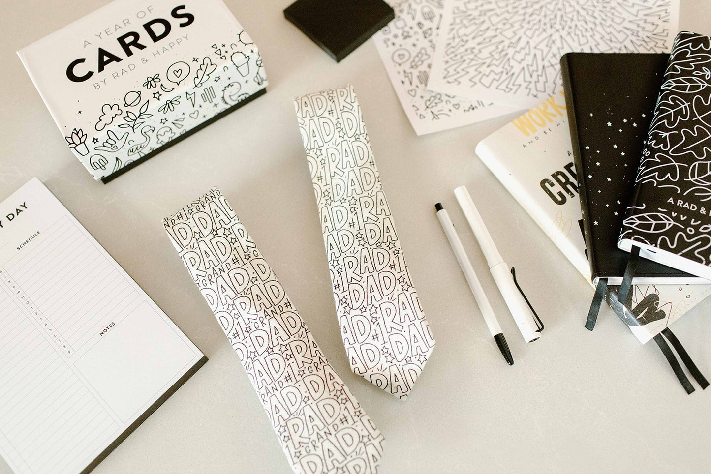 Rad Dad Coloring Tie  *markers sold separately