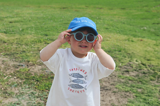 Kids Retro Sunglasses | Bright Blue