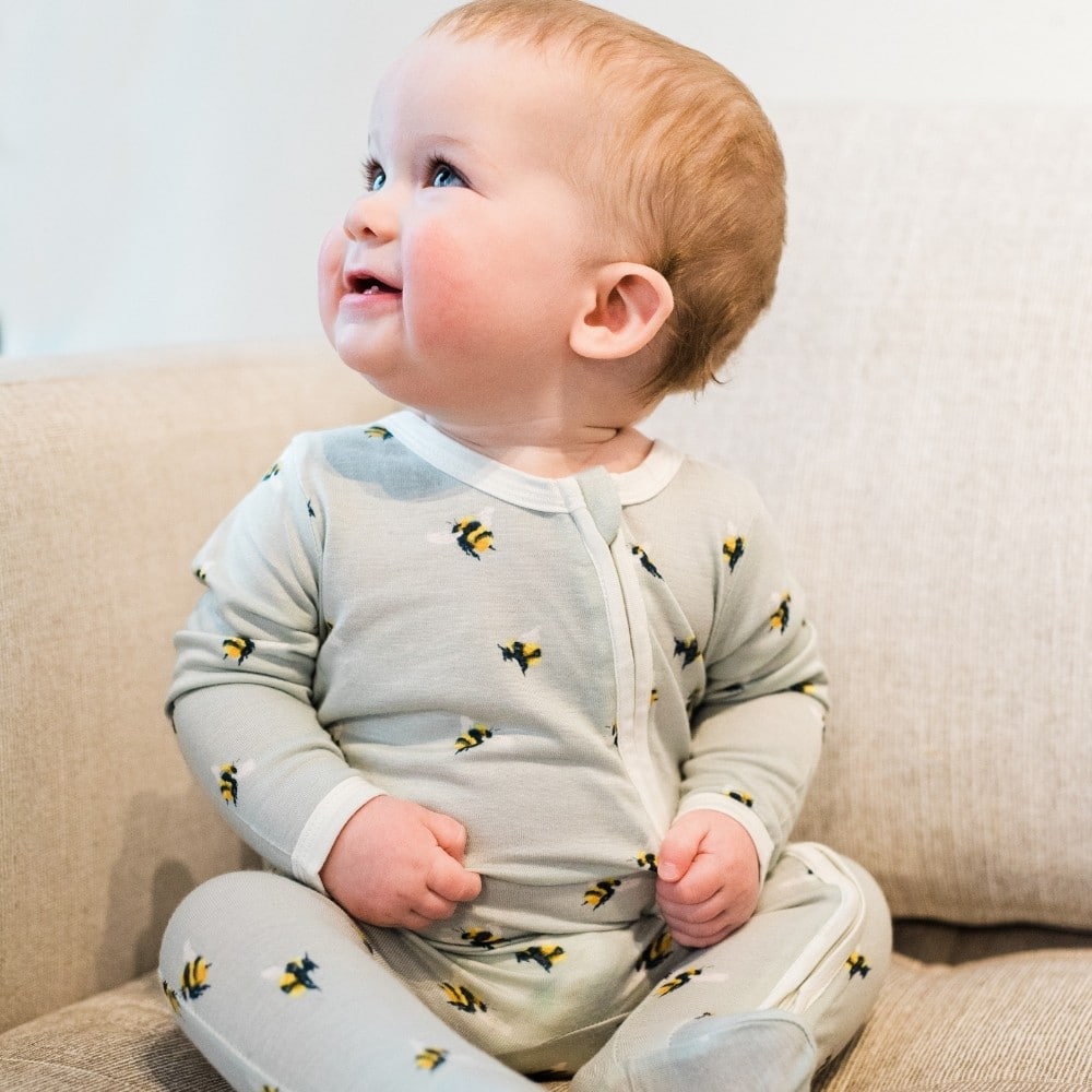 Camping Bamboo Zipper Footed Romper