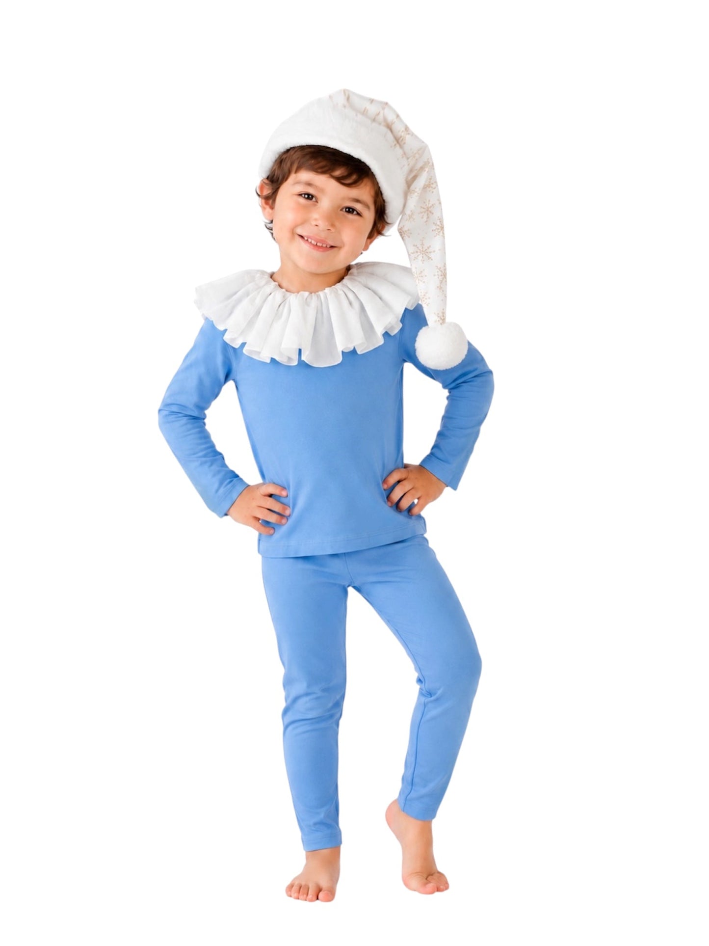 Blue Hanukkah Elf Pajama Costume