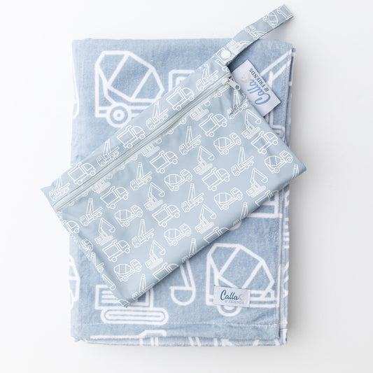 The Kenzie Beach Towel - Trucks & Diggers