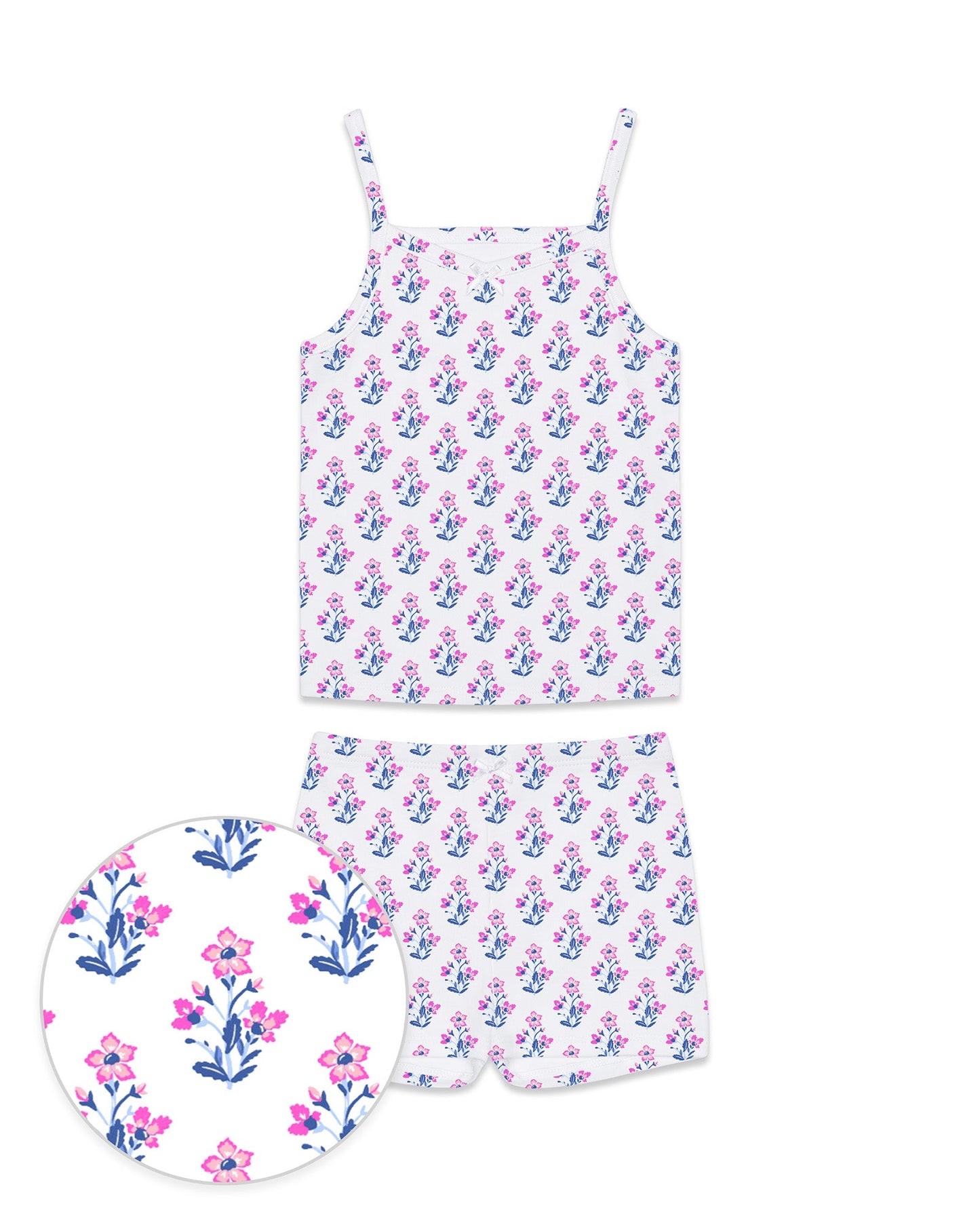 The Organic Cami and Short Set [Block Floral]