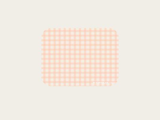 2 Placemats | Coral Gingham |  by robynblair x Recette