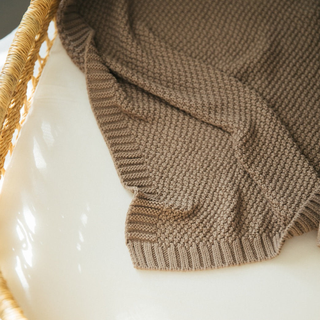 Knitted Blanket, Pewter