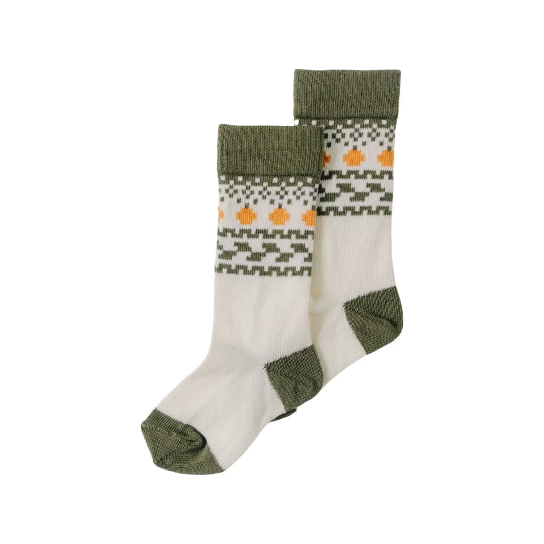 Vintage Pumpkin Knee High Sock (*FINAL SALE*)