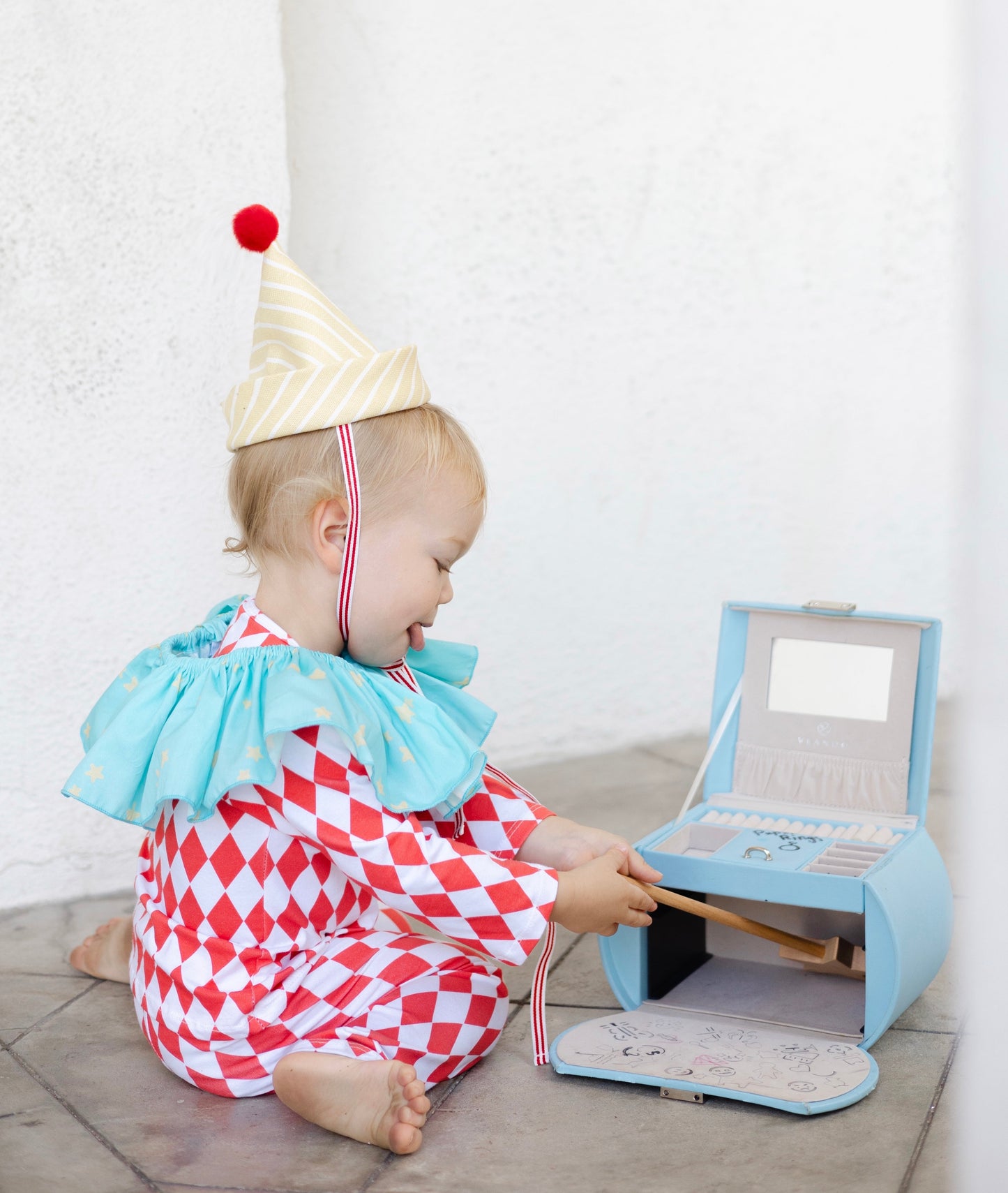 Vintage Harlequin Clown Costume for Kids | Circus Halloween Costume