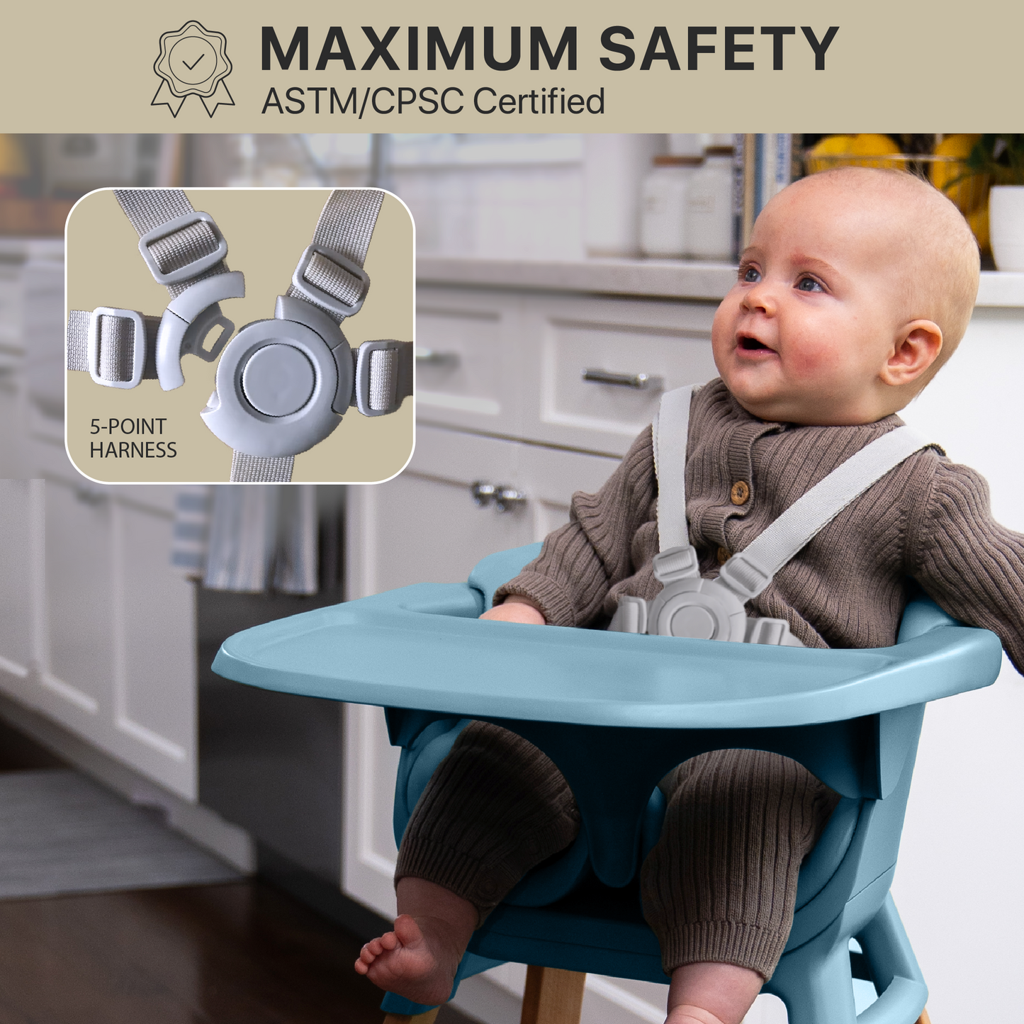 Evrloop 3-in-1 High Chair - Sustainable Design that Grows with Your Child
