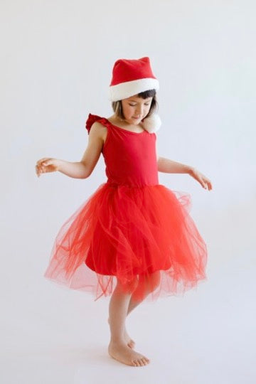 Red Elf Holiday Dress for Kids – Christmas Party Outfit -  Eco-friendly stocking stuffer