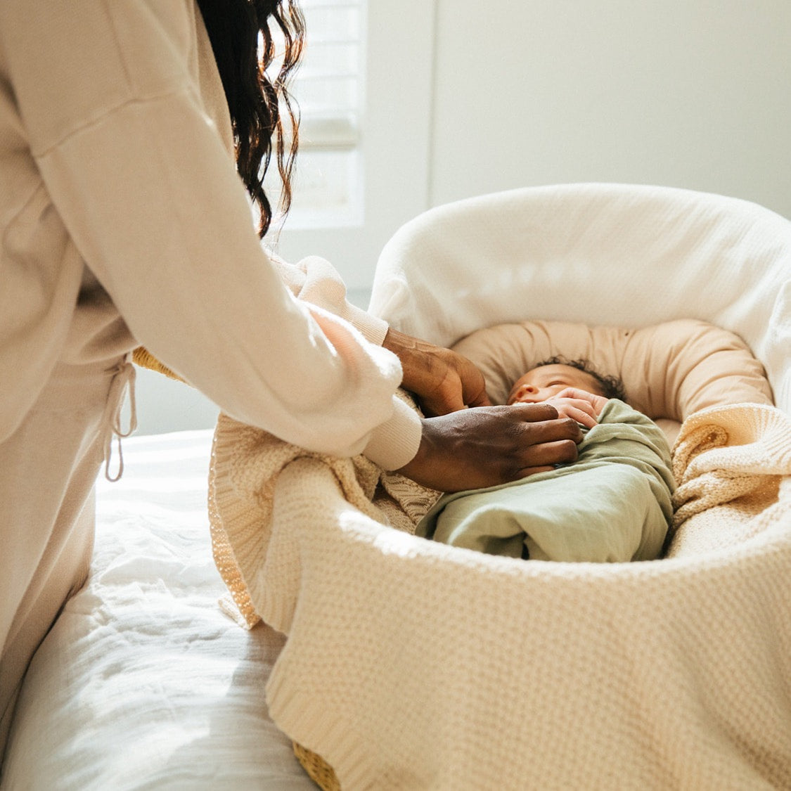 Knitted Blanket, Macadamia