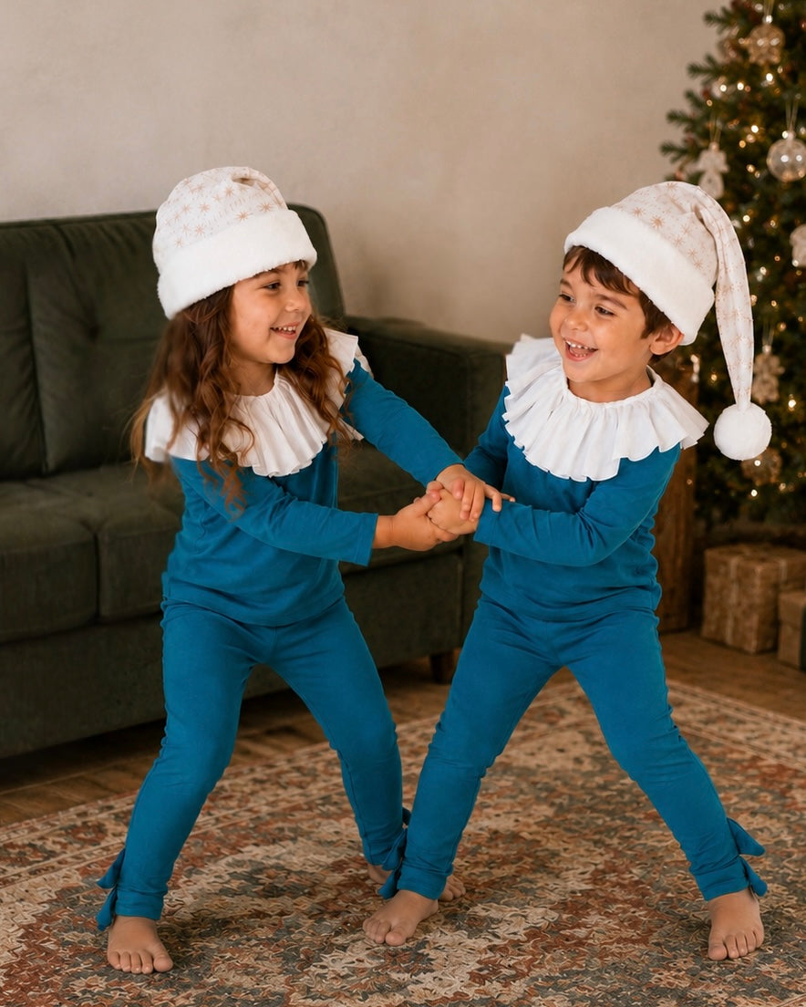 Jade Holiday Elf Pajama Costume- Christmas Gift for Kids - Cozy Cotton Stocking Stuffer