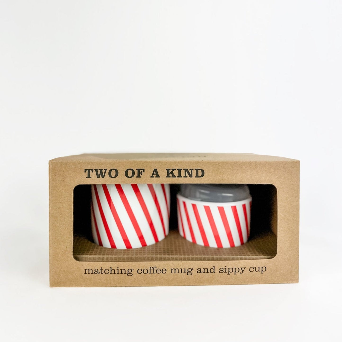 Two of a Kind Peppermint Stripe Mug Set