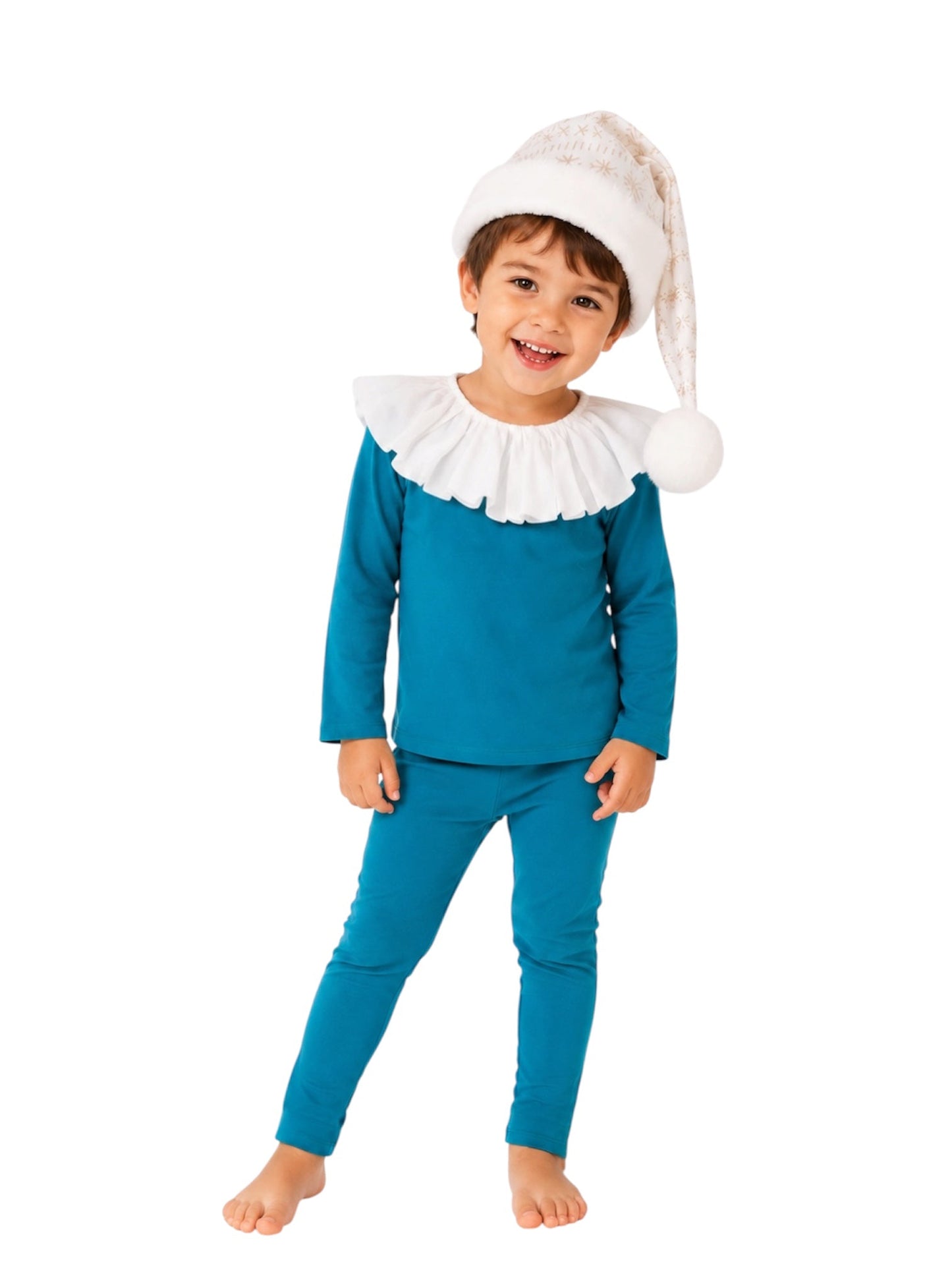 Jade Holiday Elf Pajama Costume- Christmas Gift for Kids - Cozy Cotton Stocking Stuffer