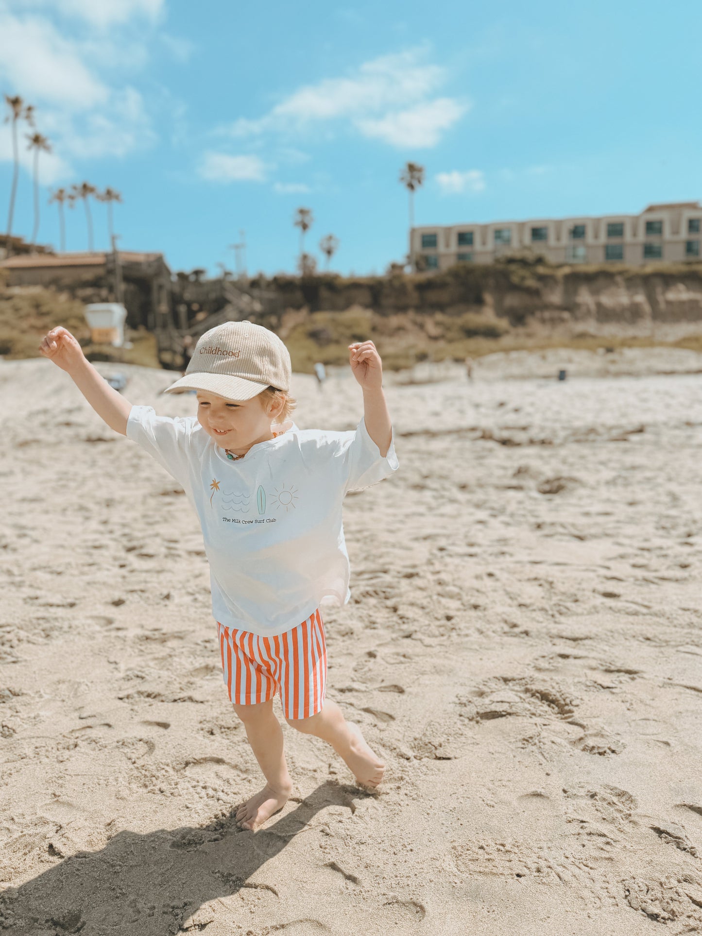 Linen Striped Shorts | Cherry Red Stripes