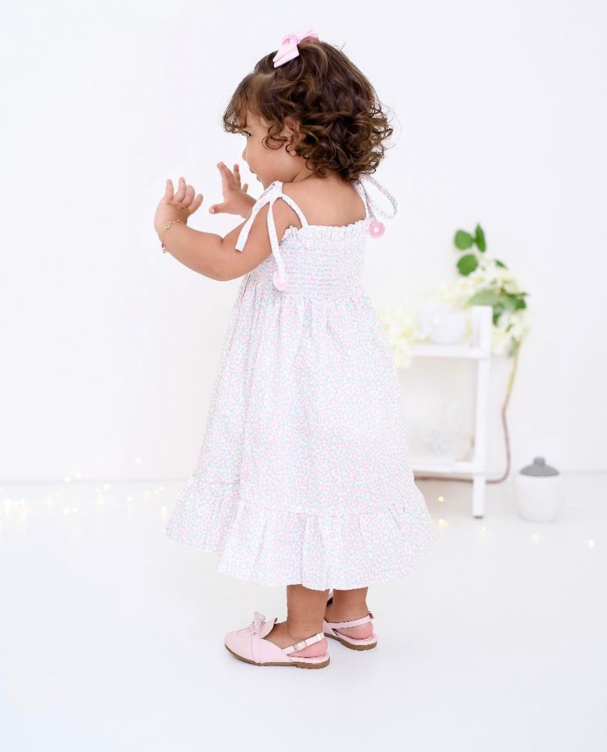 Smocked Floral Dress