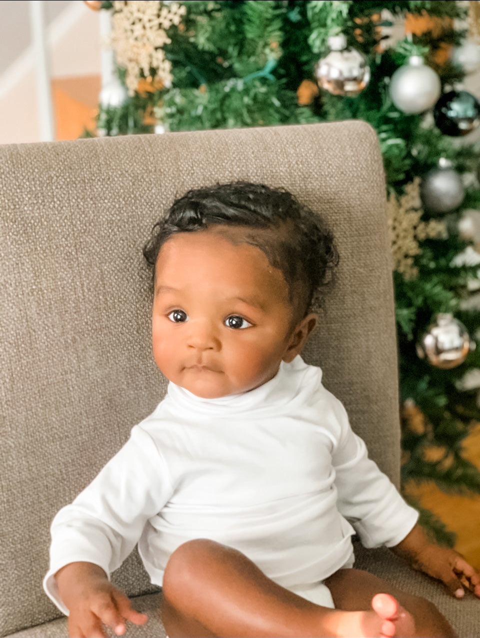 Solid White Turtleneck