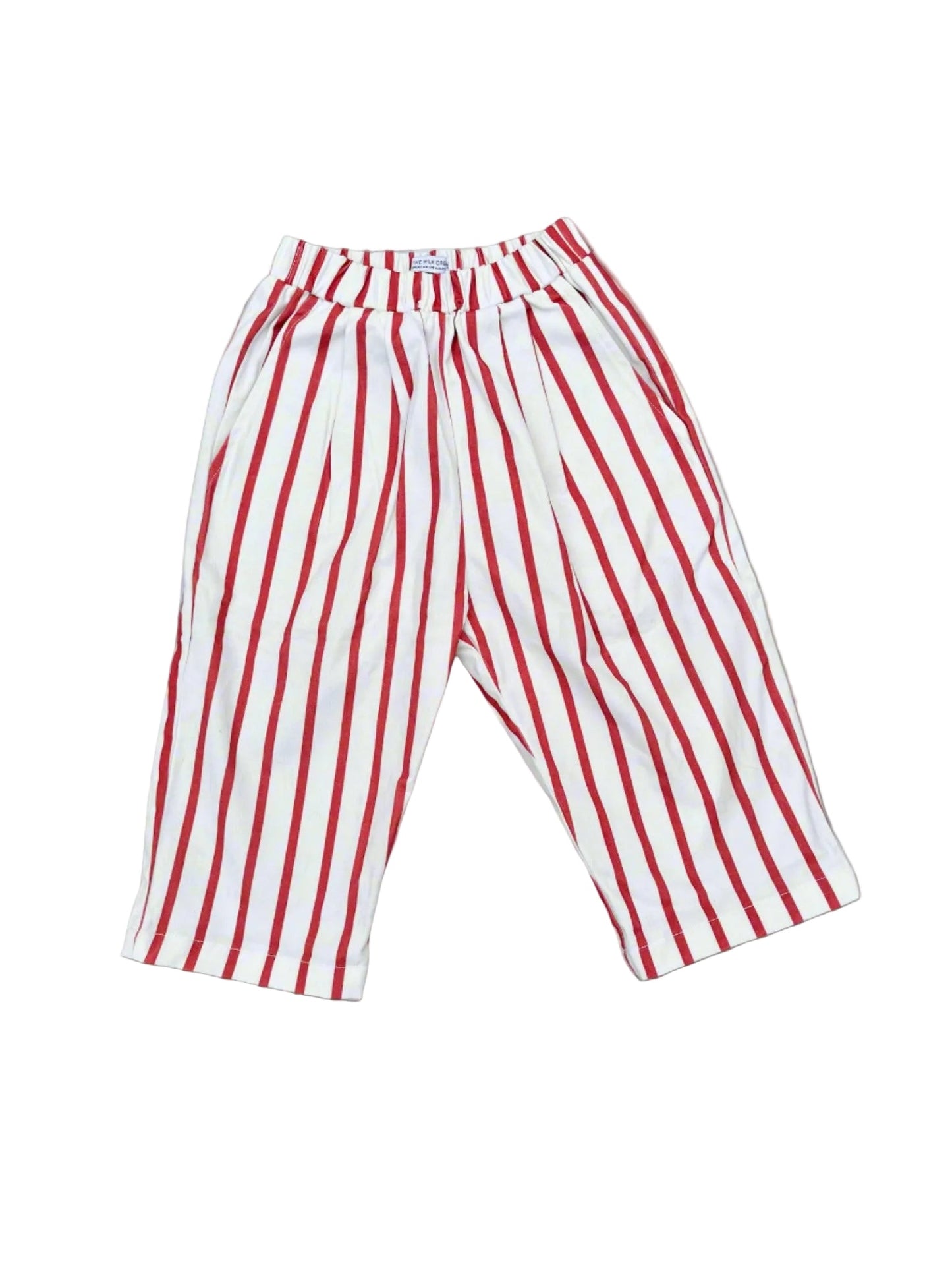 Oversized Poppy Pants | Cherry Red Stripes