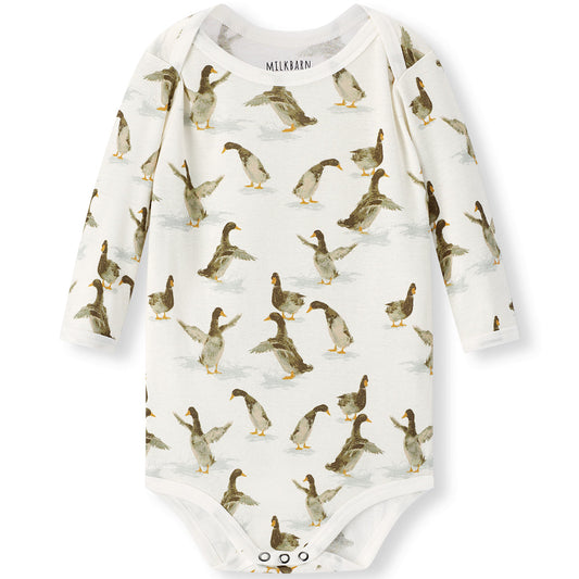 Duck Organic Cotton Long Sleeve One Piece