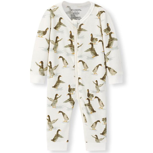 Duck Organic Cotton Zipper Pajama