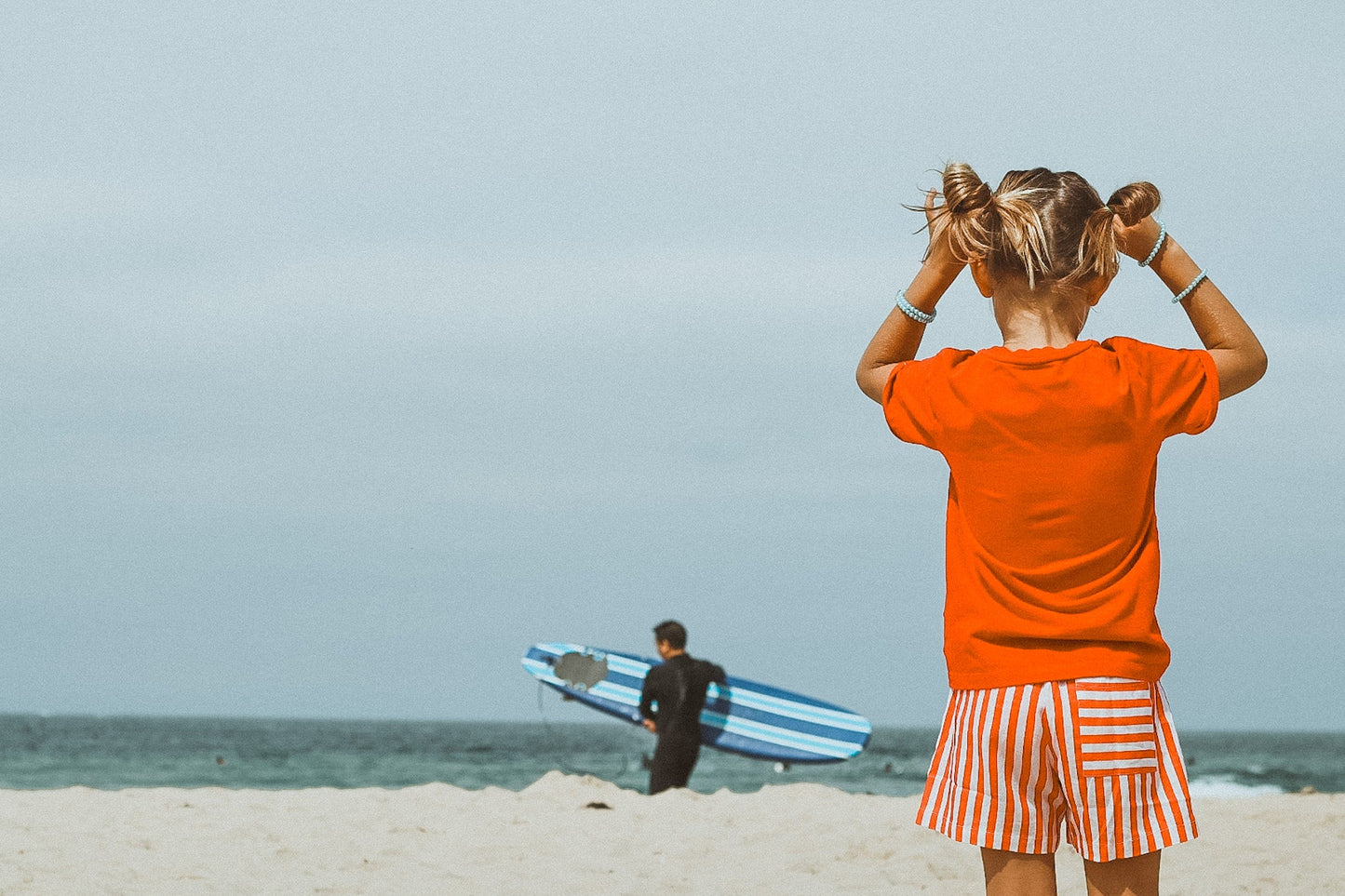 Linen Striped Shorts | Cherry Red Stripes