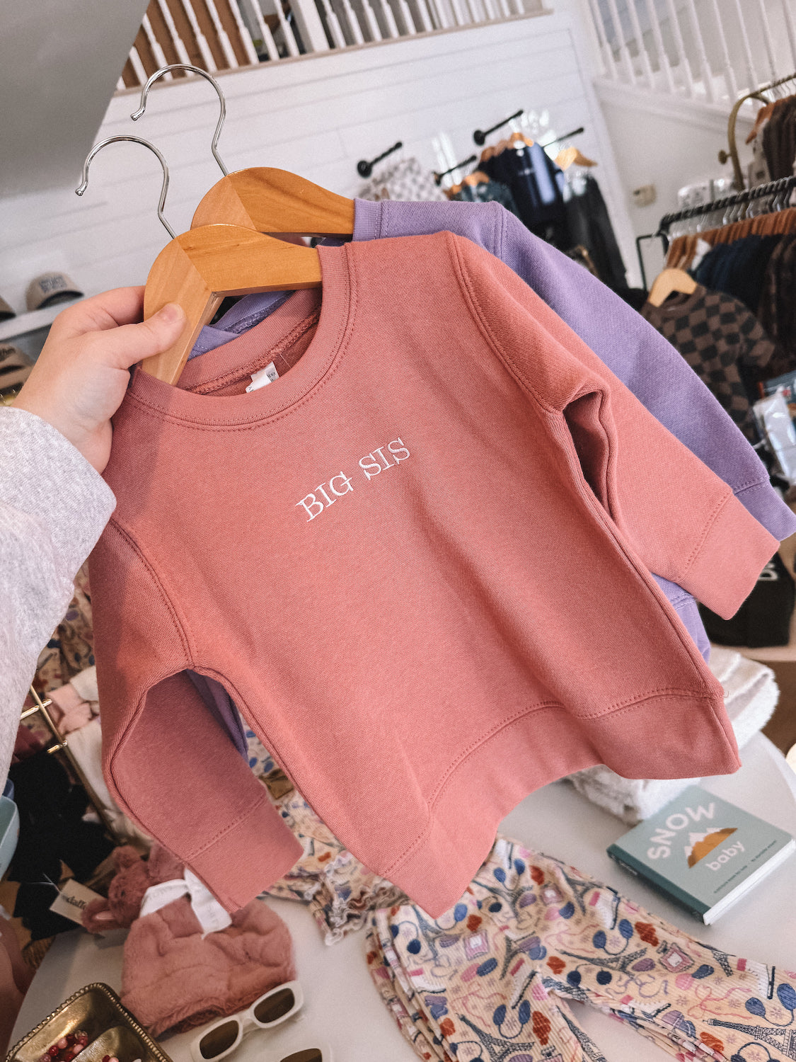 original embroidered sibling crewneck