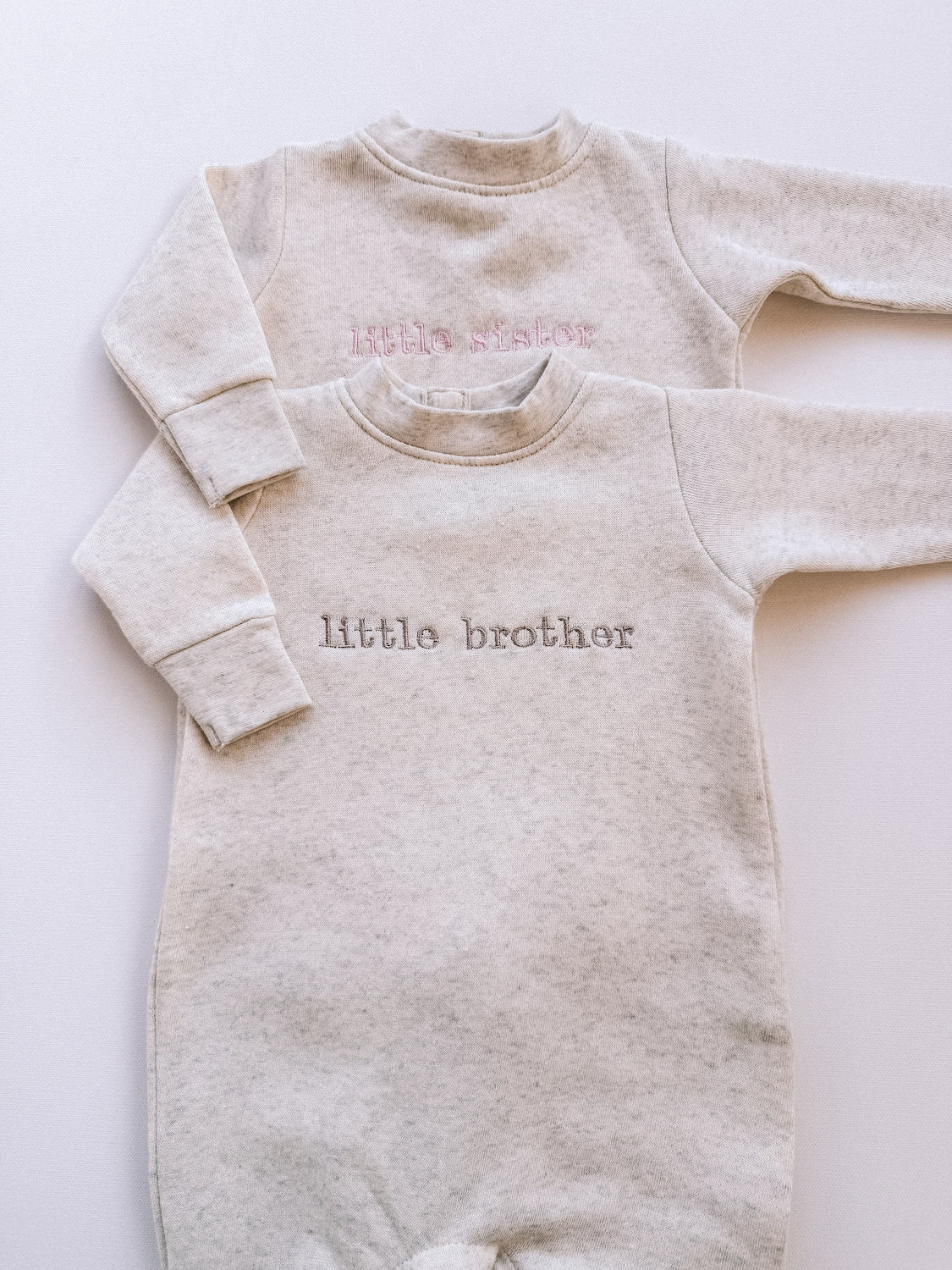 neutral embroidered sibling jumpsuit
