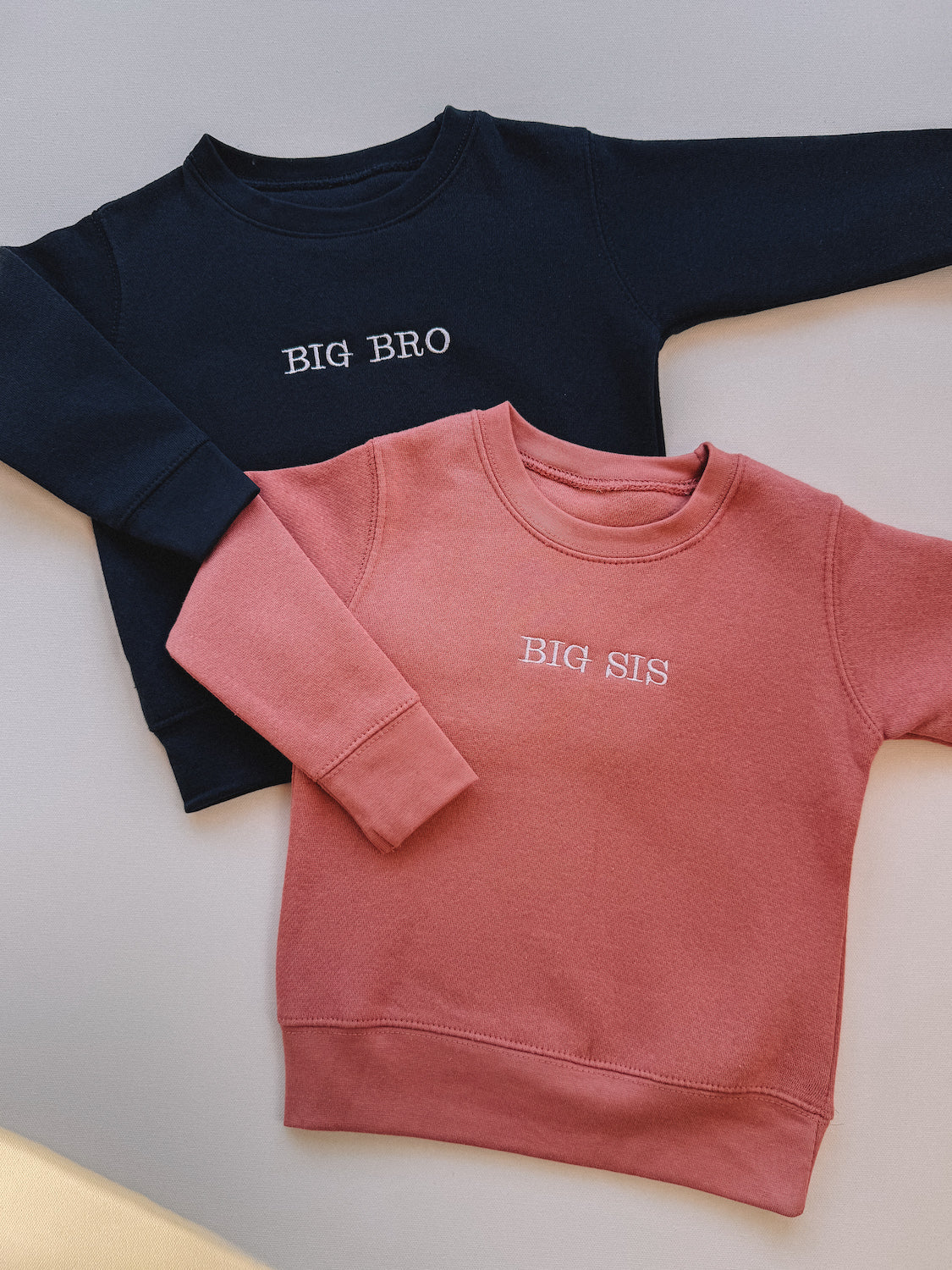 original embroidered sibling crewneck