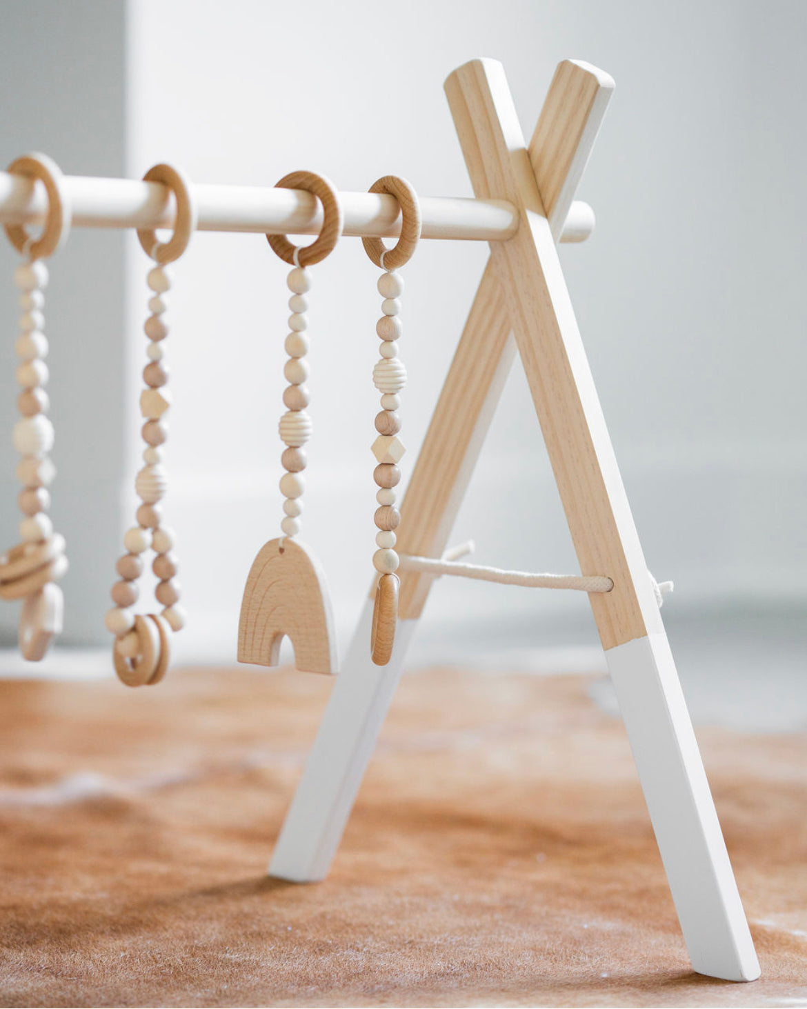 Wooden Baby Gym | White Frame