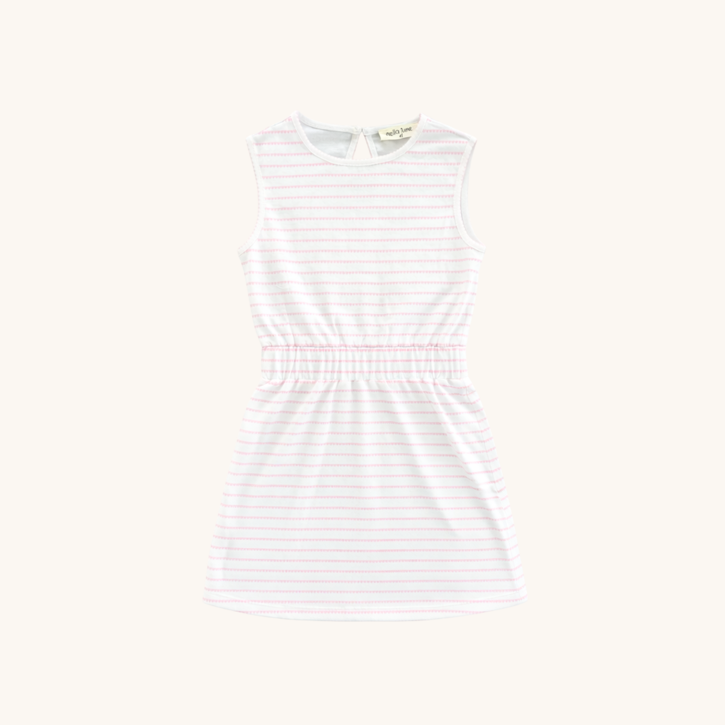 Tennis Dress in Pink Heart Stripe