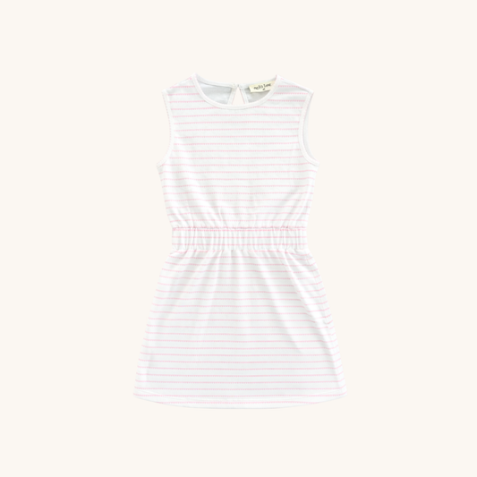 Tennis Dress in Pink Heart Stripe
