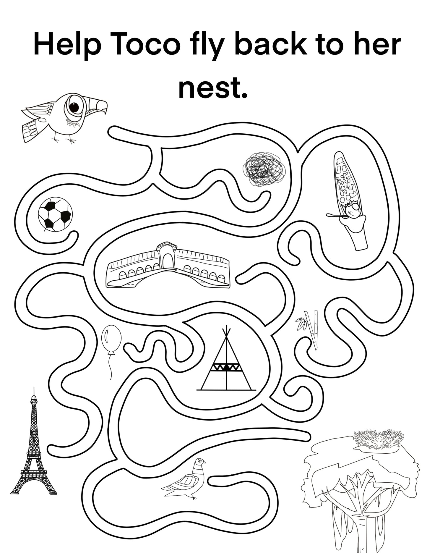 Toco Can Can: and you can too! Color-In Activity Book