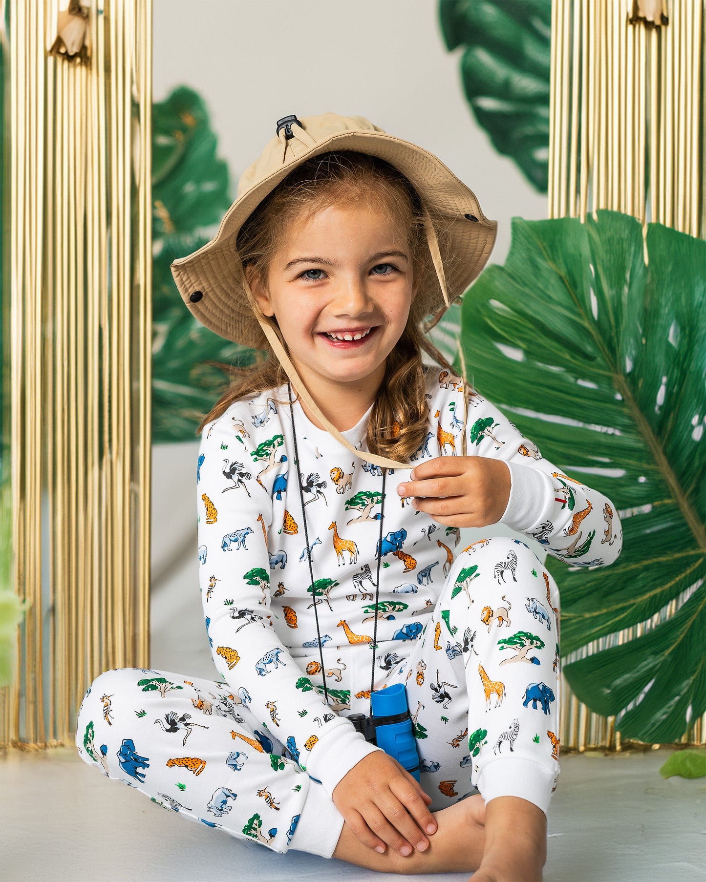 The Organic Long Sleeve Pajama Set [Wild Safari]