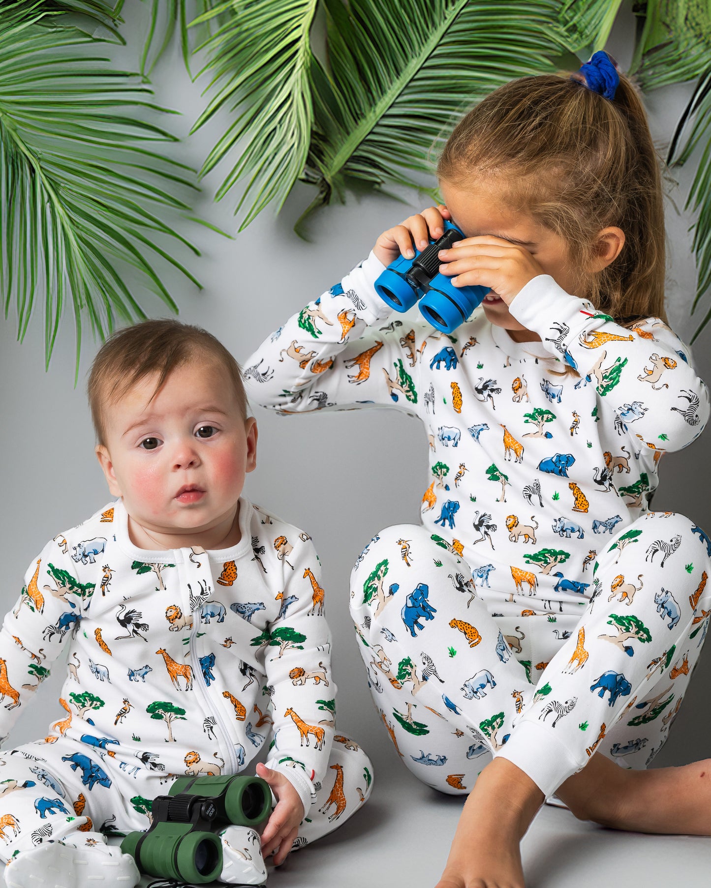 The Organic Long Sleeve Pajama Set [Wild Safari]