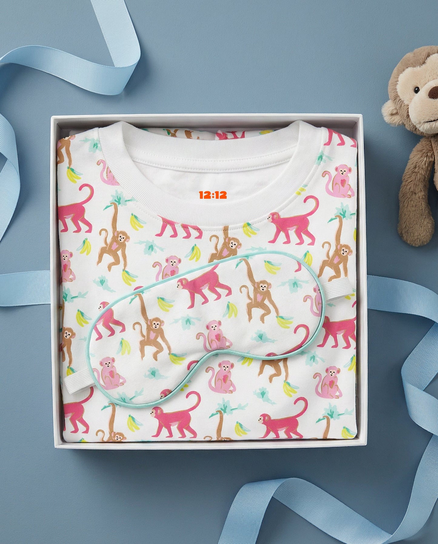 The Organic Sleep Mask [Monkeying Around Pink]