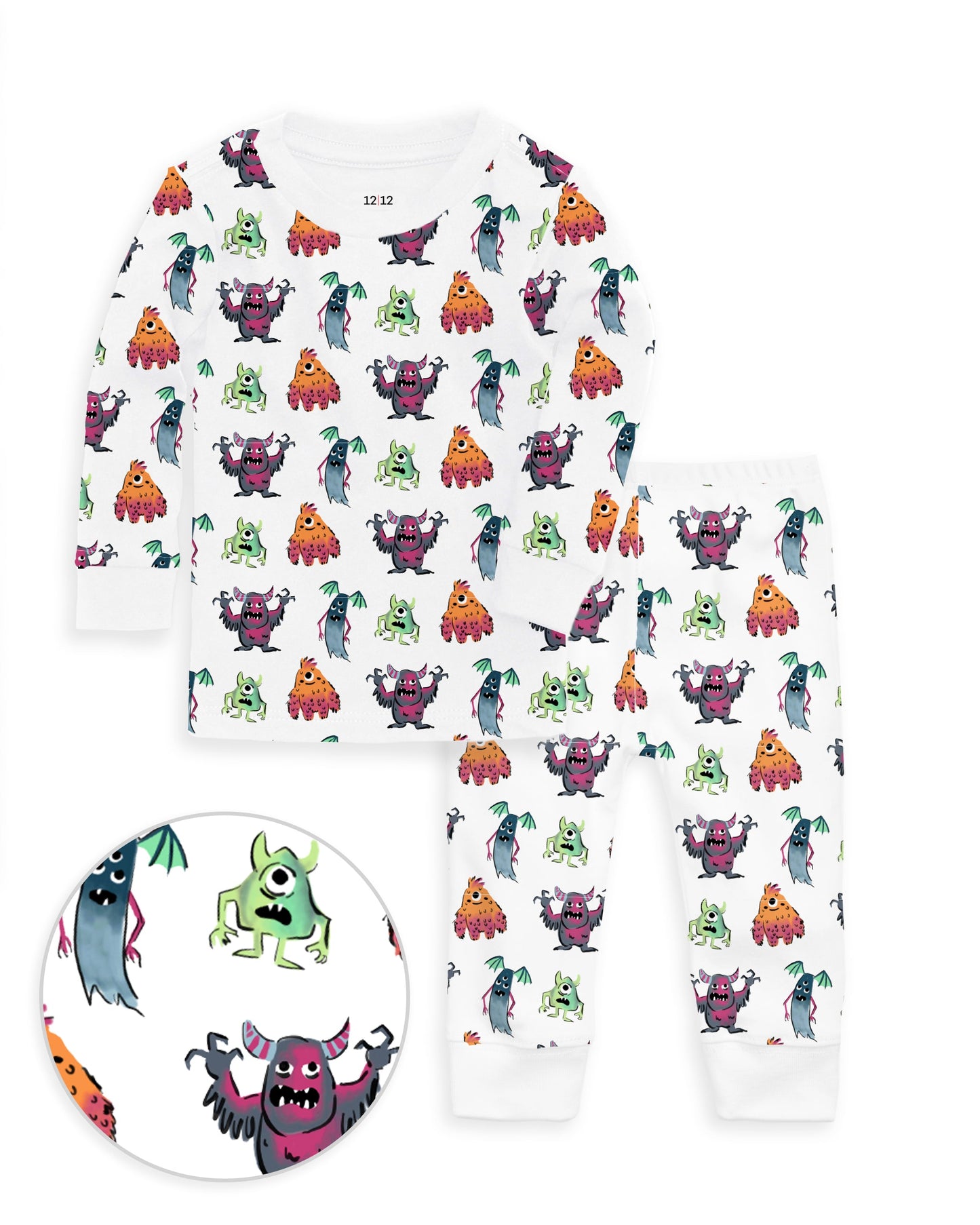 The Organic Long Sleeve Pajama Set [Monster Mash]
