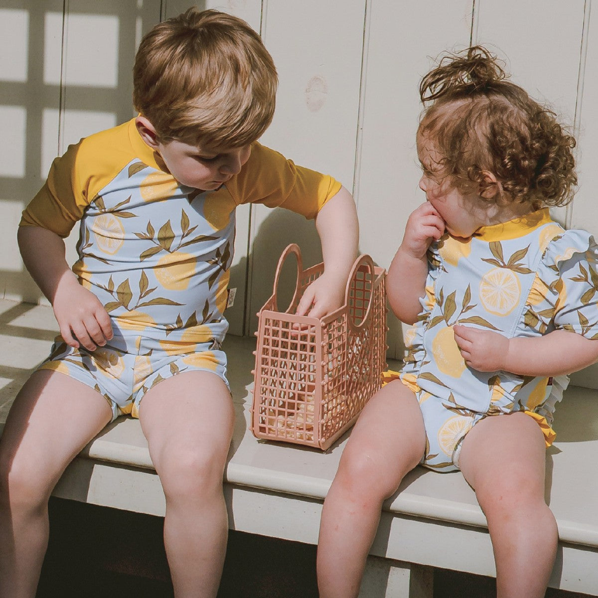 Tutu Elephant Short Sleeve Top & Swim Trunks Set