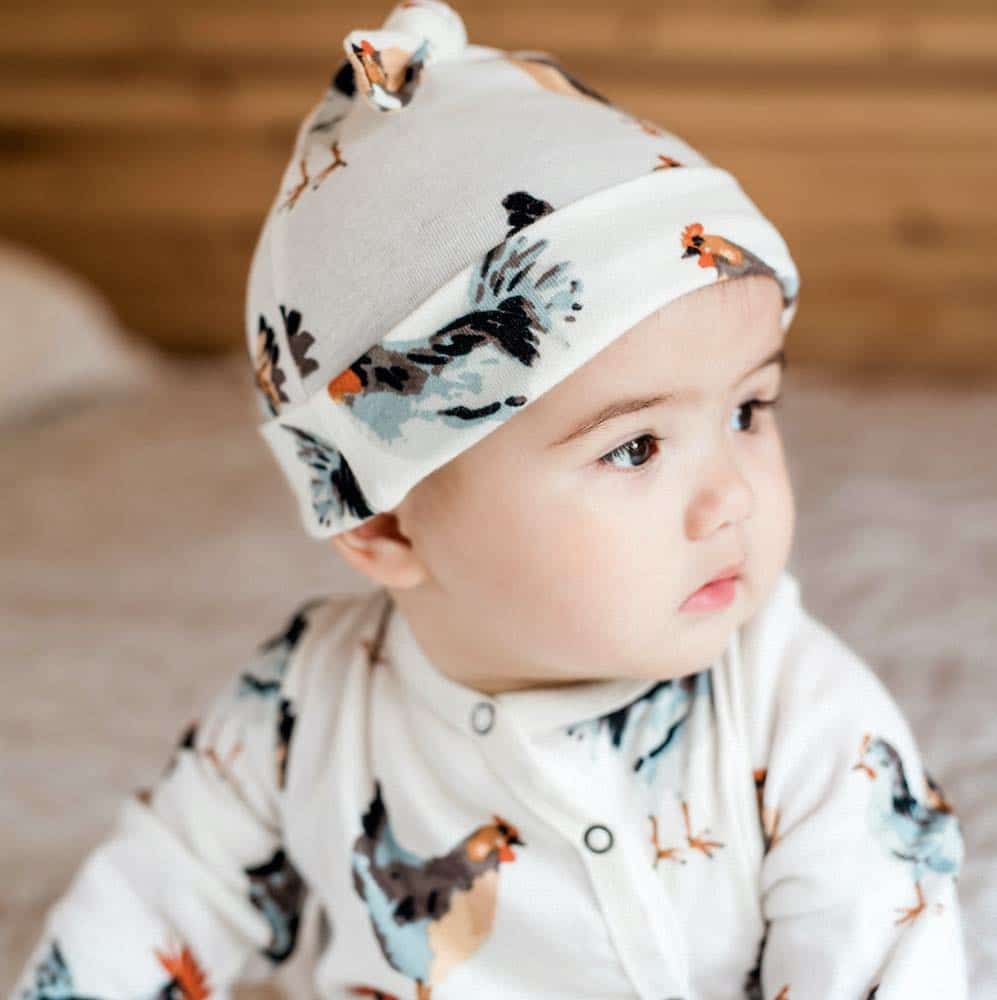 Sepia Rose Luxe Solid Knotted Beanie Hat