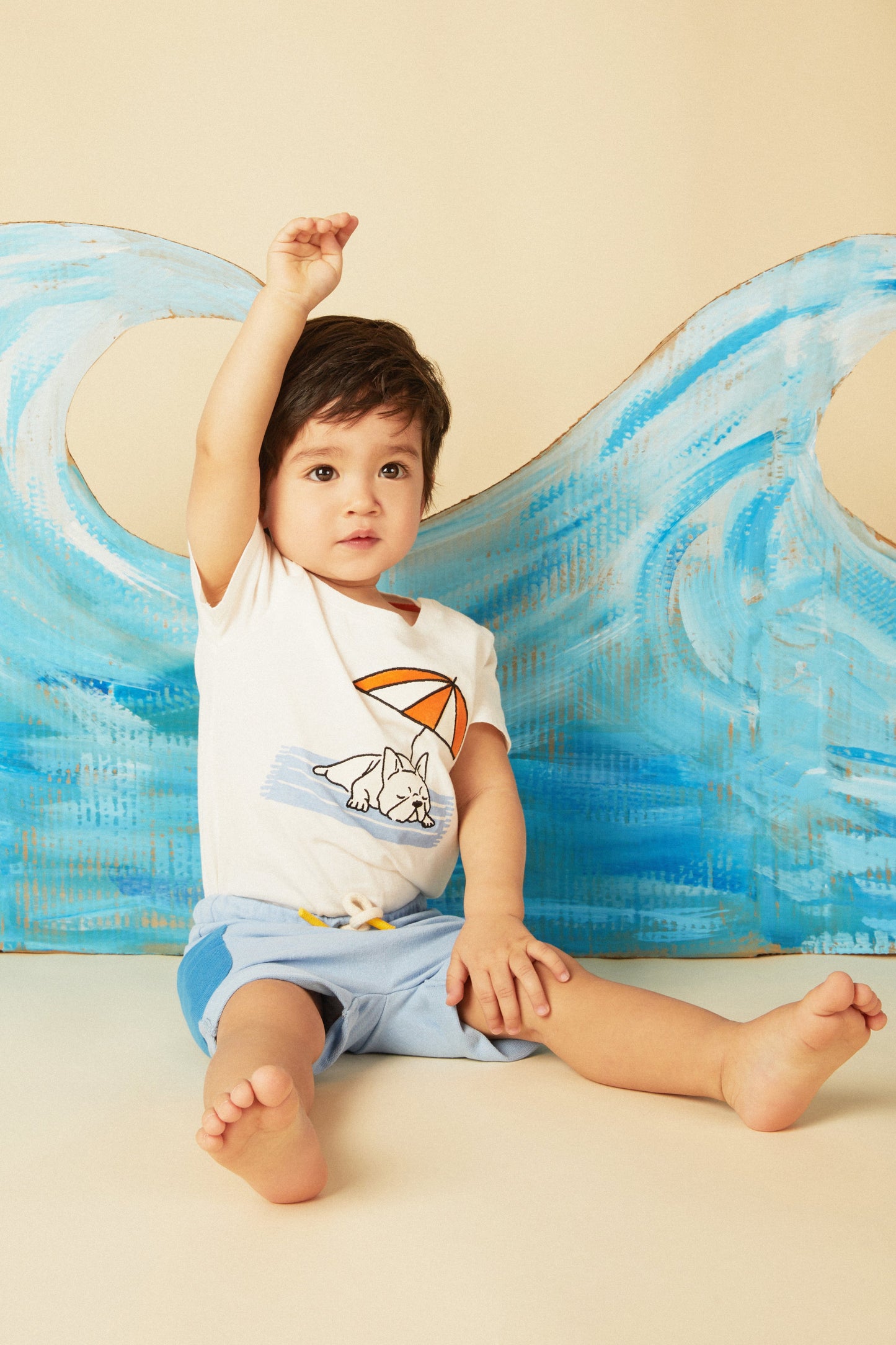 Recycled Cotton Blue Baby Short