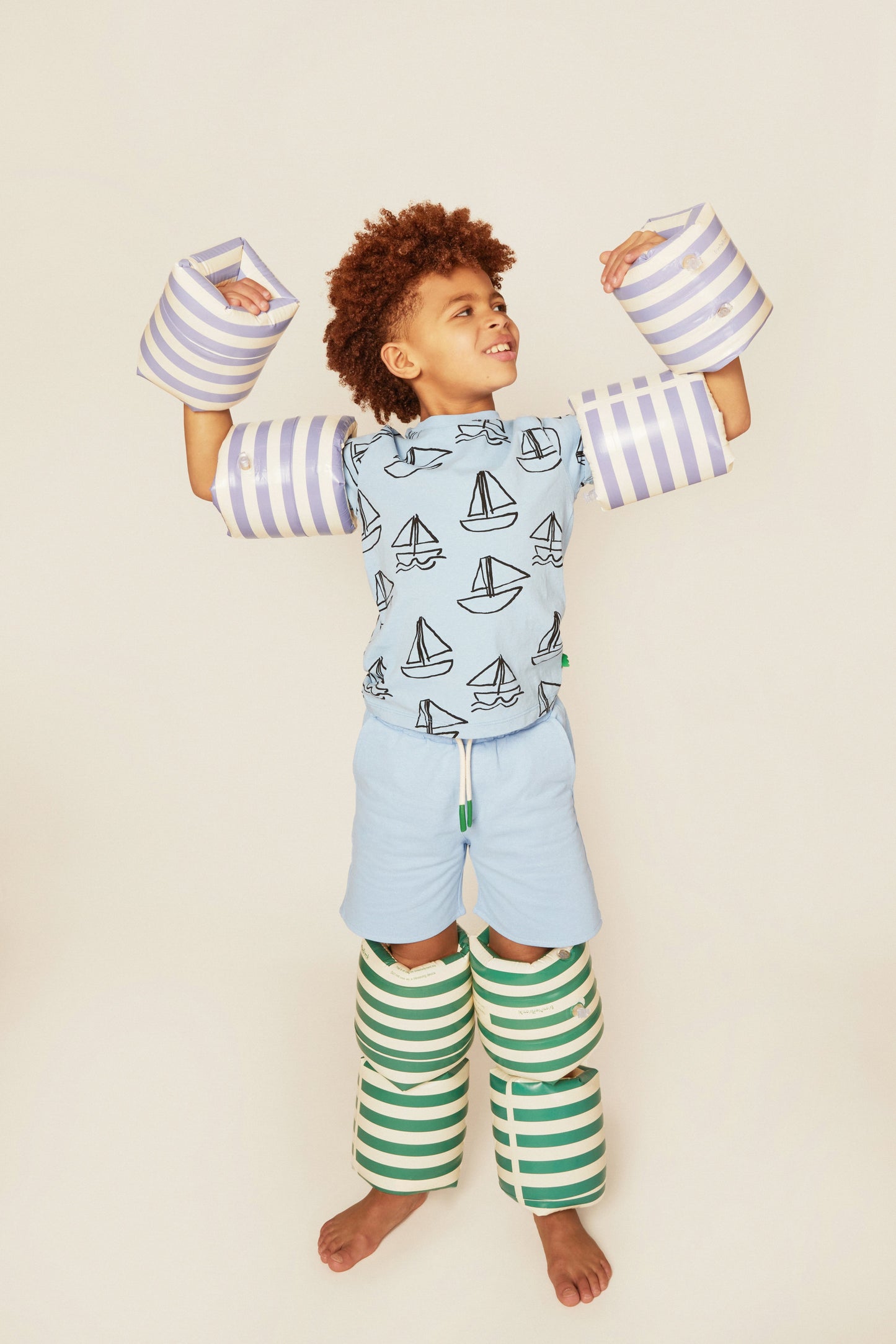 Recycled Cotton Placid Blue Kid Short