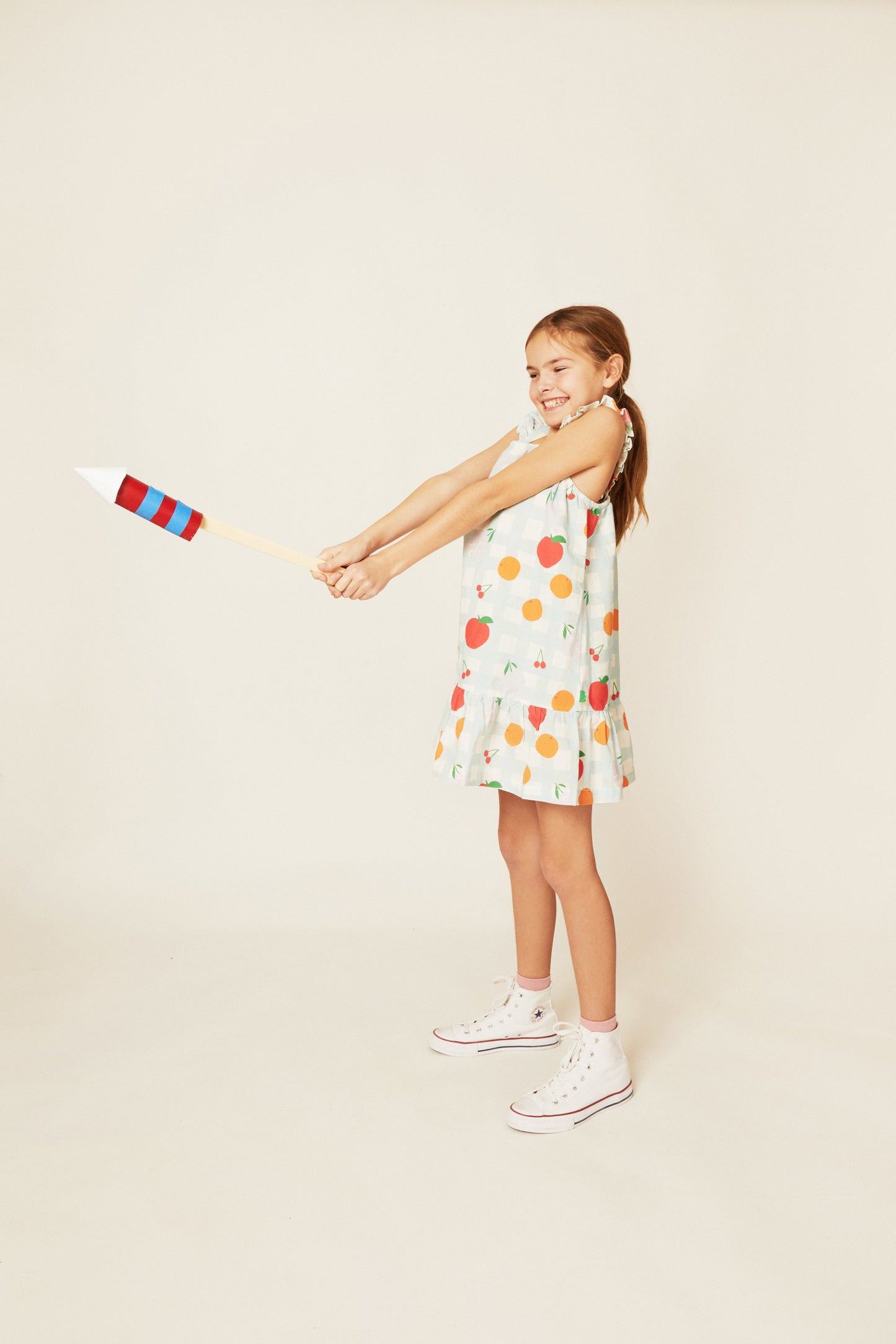 Linen Picnic Kid Ruffle Dress