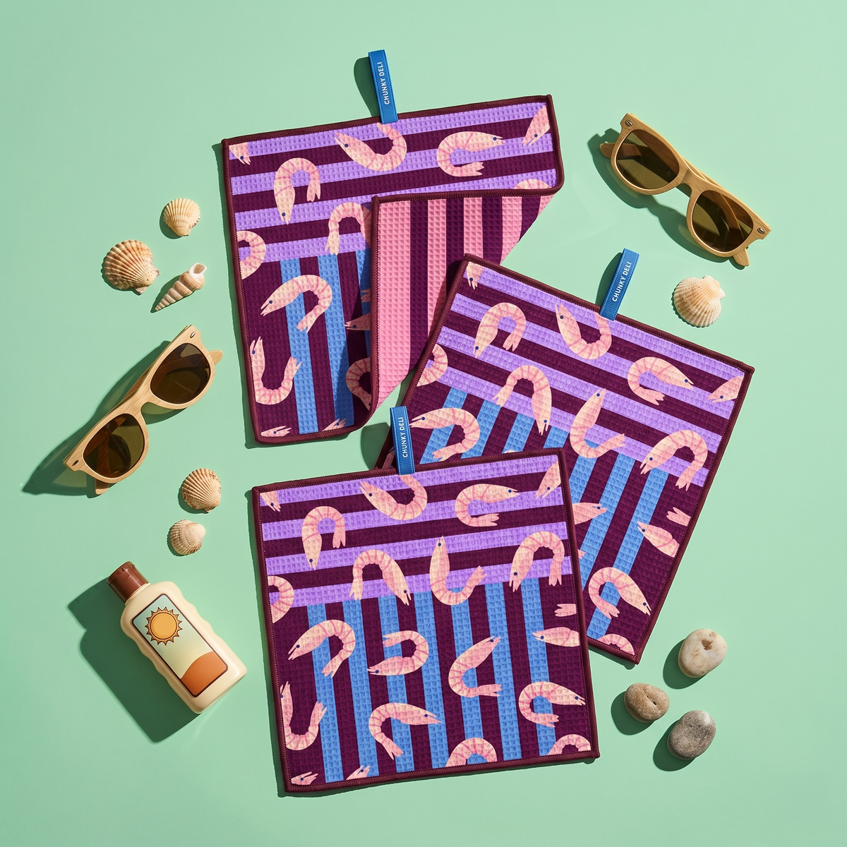 Shrimply Iconic | 3 Pack Clean-Up Cloths