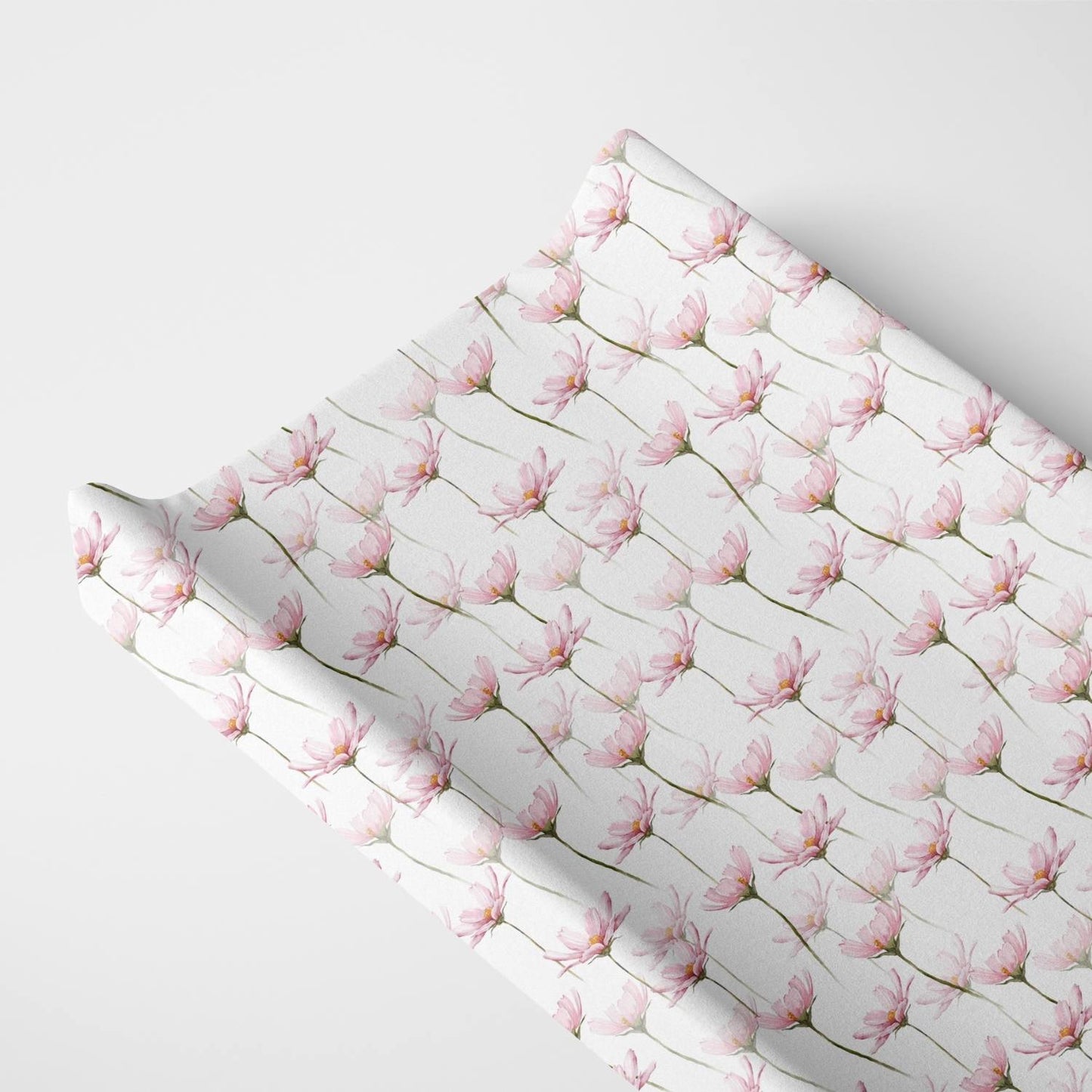 Organic Changing Pad Cover - Pink Petals